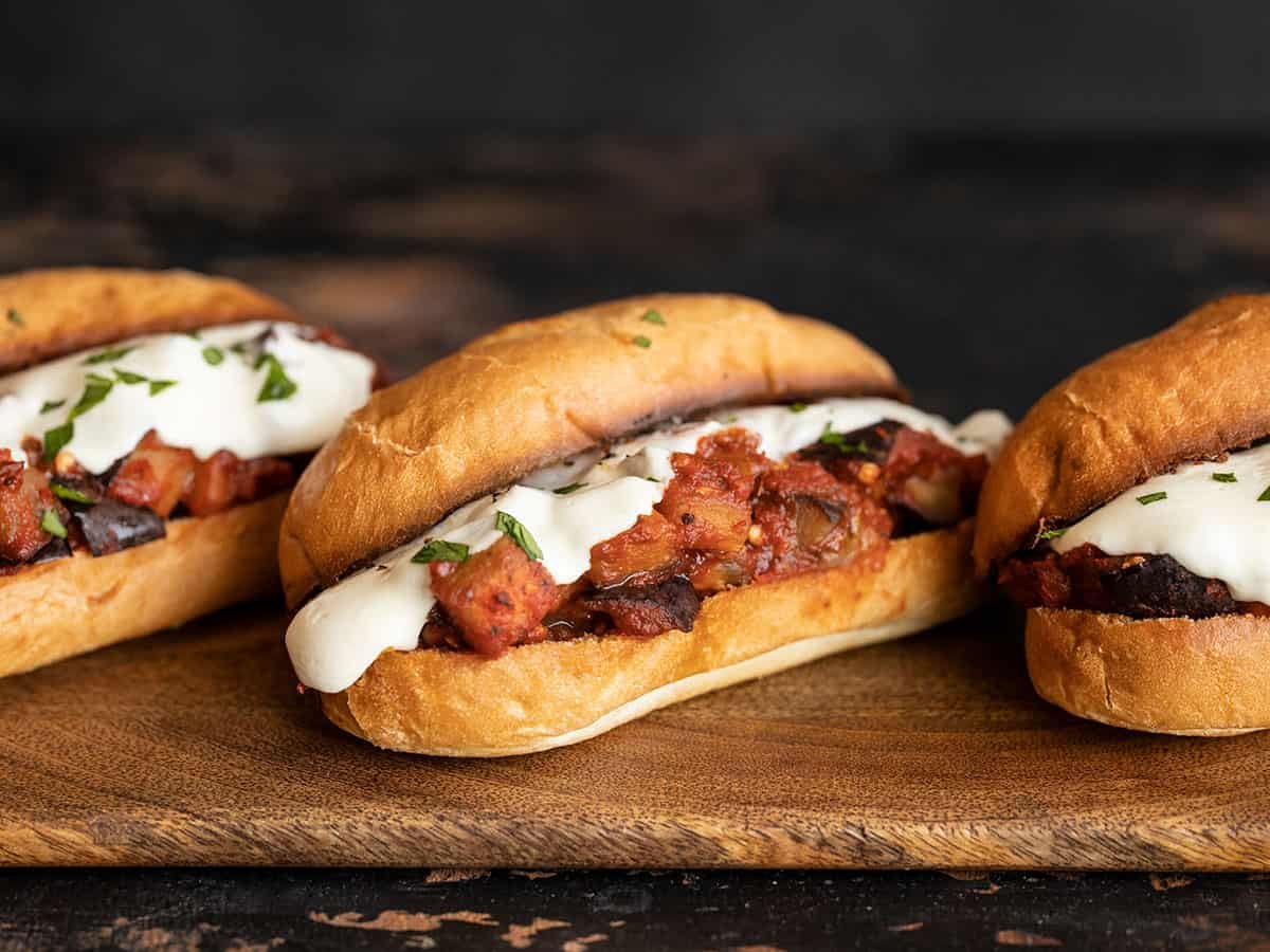 Eggplant Mozzarella Sandwiches