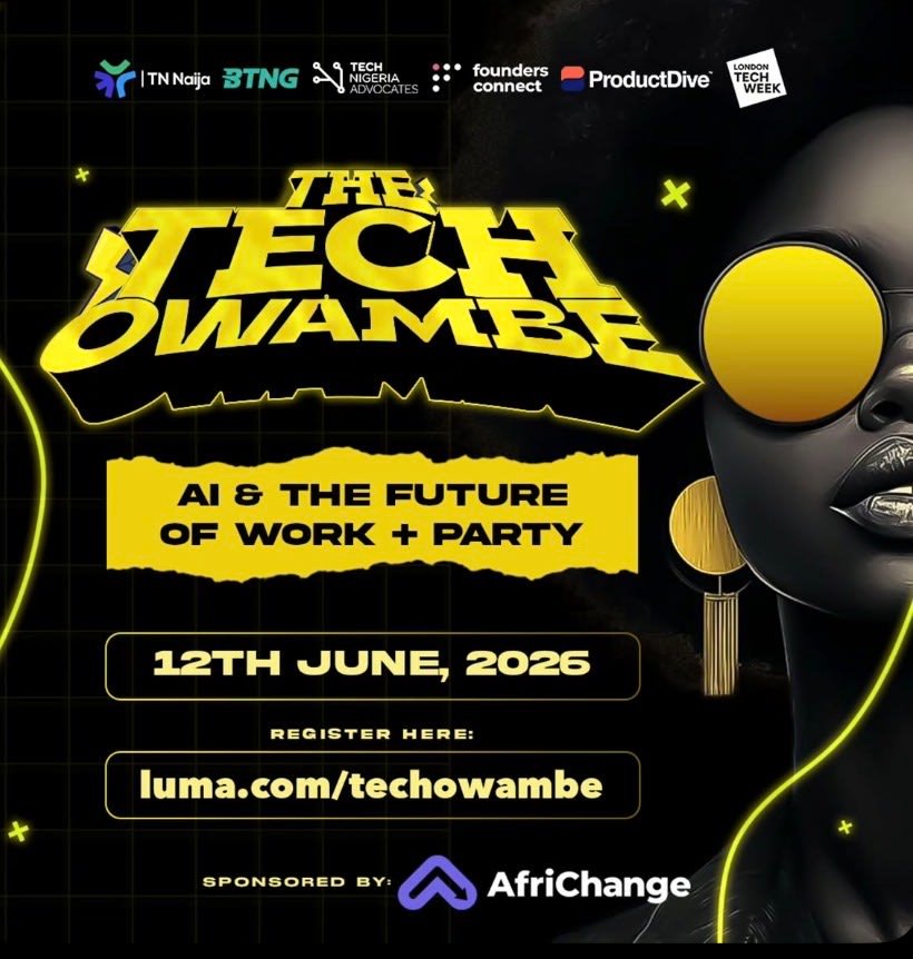 NetworkingThe Tech OwambeFri, Jun 12, 20266:00 PMLekki, Lagos , Lagos