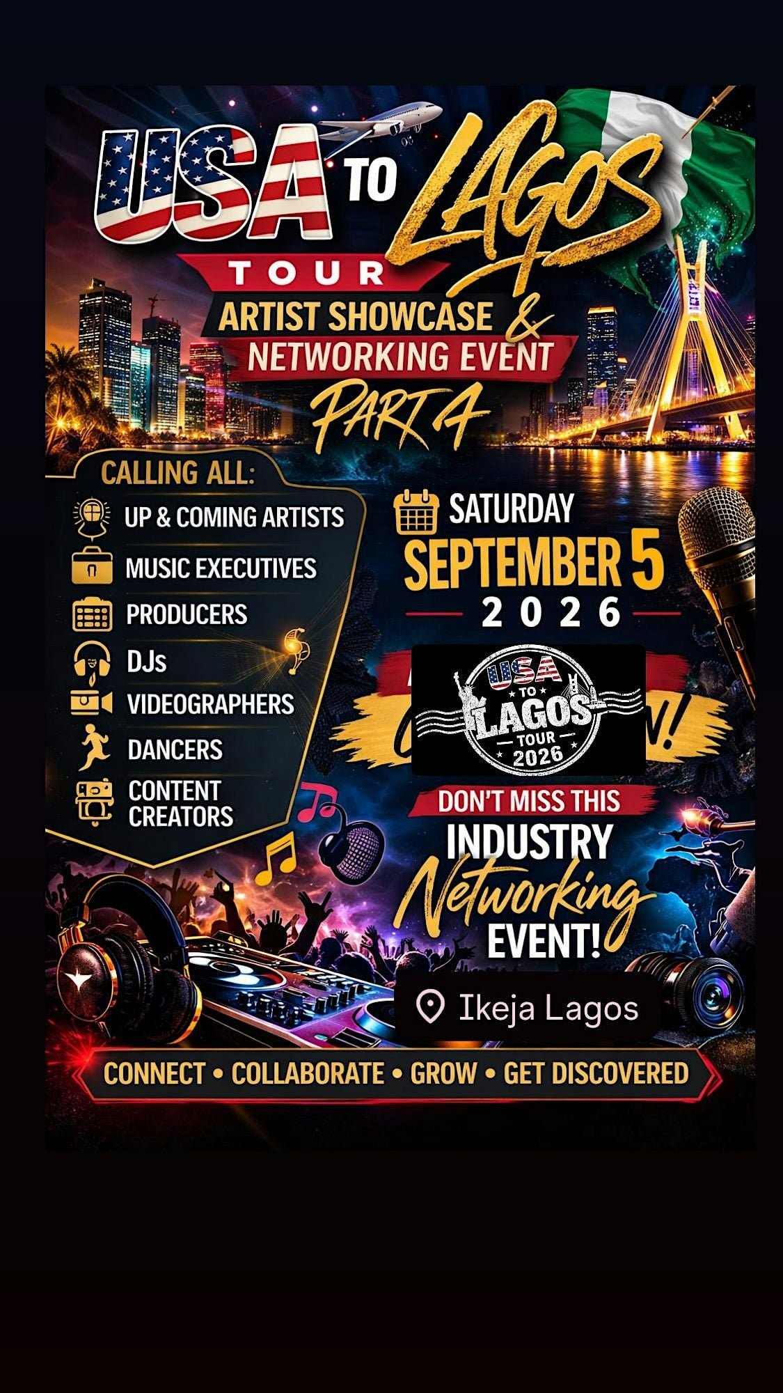 The USA to Lagos Artist Showcase and Networking Event: A Celebration of Creative Connections