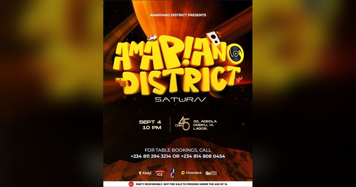 Amapiano District: A Night of Amapiano Music and Fun